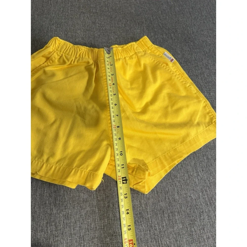 Reebok Men's Yellow Cotton Chino Pull-On Shorts Slash Pockets Machine Wash Sz S